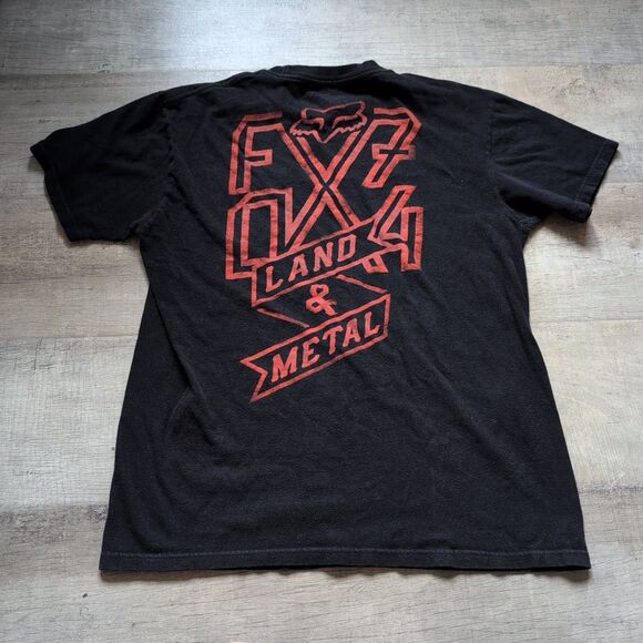 Fox Racing T Shirt Men’s Medium Black Logo Short Sleeve - Picture 1 of 5